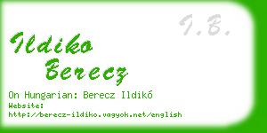 ildiko berecz business card